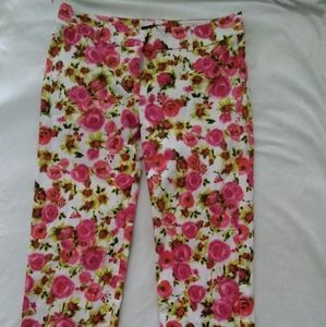 ANN TAYLOR floral pants, size 2